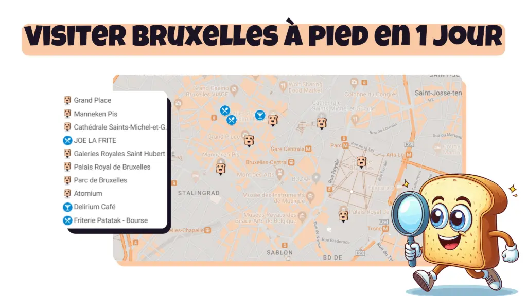 visiter bruxelles à pied en 1 jour