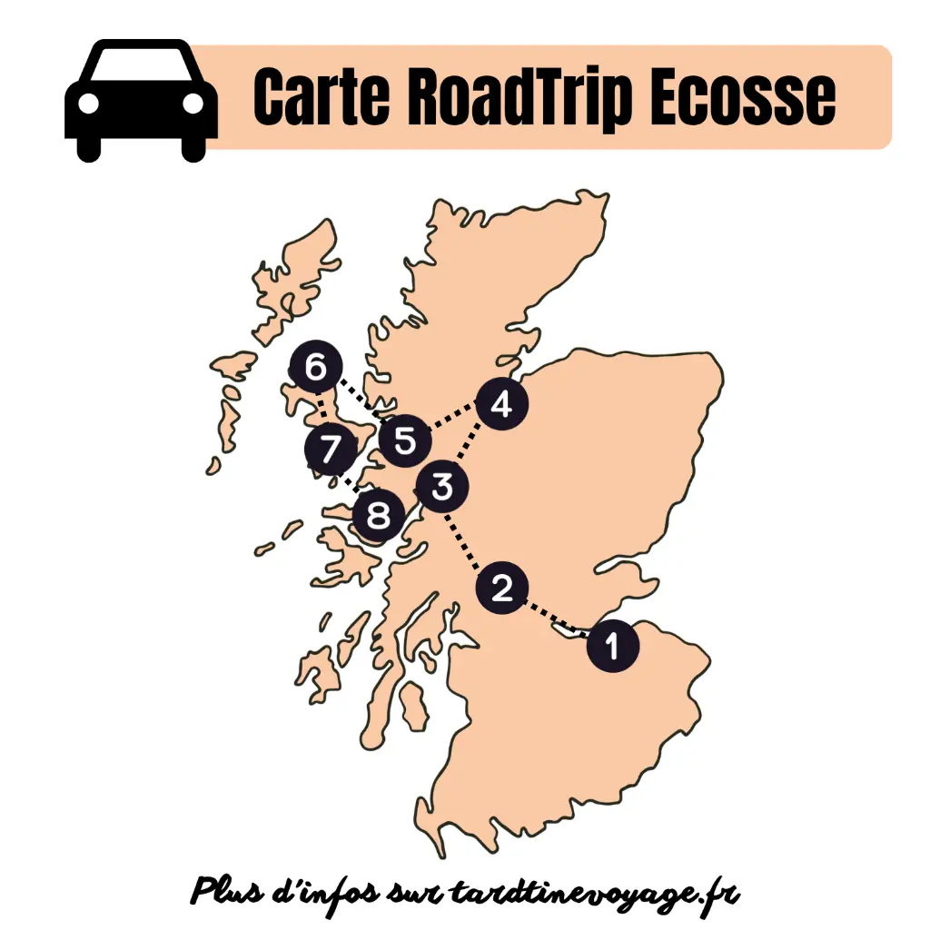 carte road trip ecosse