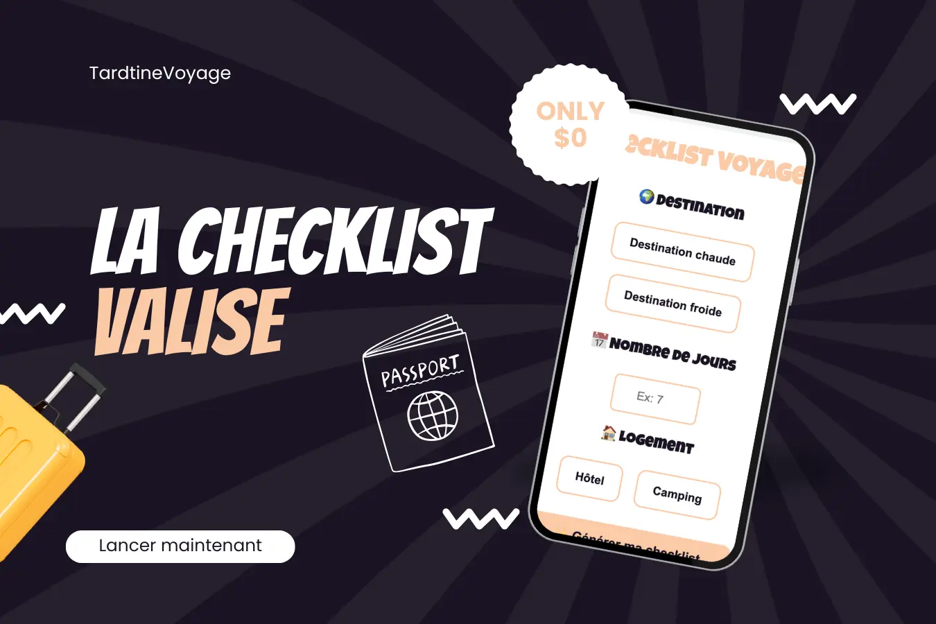la checkliste valise