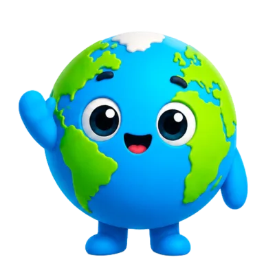 Blopi, la planète mascotte du jeu de géographie Blopi World